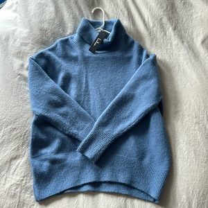Beautiful blue turtleneck sweater